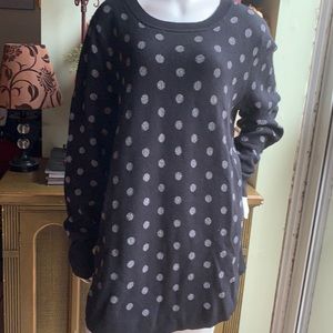 Loft Plus Dotted Shirttail Sweater